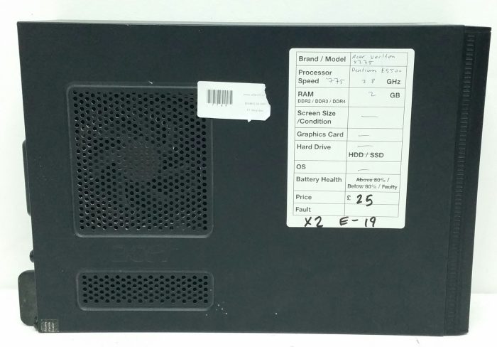 Acer VERITON X275 - Pentium E550U 2.8GHz 775 - 2GB - Personal Computer - Image 3