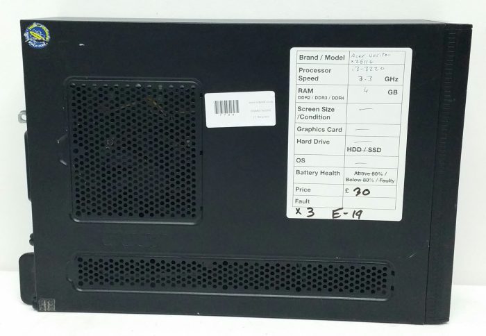 Acer VERITON X2611G - i3-3220 3.3GHz - 4GB - Personal Computer - Image 3