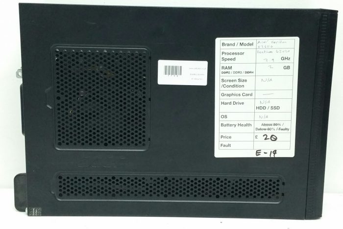 Acer VERITON X2611G - Pentium G2020 2.9GHz - 2GB - Personal Computer - Image 3
