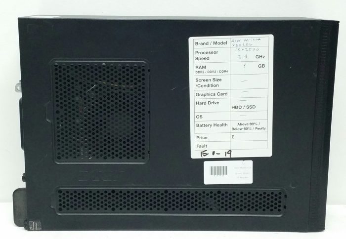 Acer VERITON X6620G - i5-3570 3.4GHz - 8GB - Personal Computer - Image 3