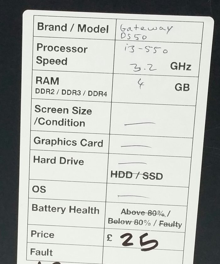 Gateway DS50 - i3-550 3.2GHz - 4GB - Personal Computer - Image 3