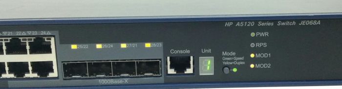 HP A5120 Series JE068A 24-Port 10/100/1000BASE-T with 4-Port 1000BASE-X Ethernet Switch - Image 7
