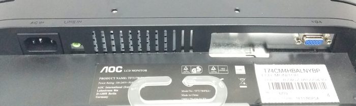 AOC TFT1780PSA 17" VGA LCD Monitor - Image 5