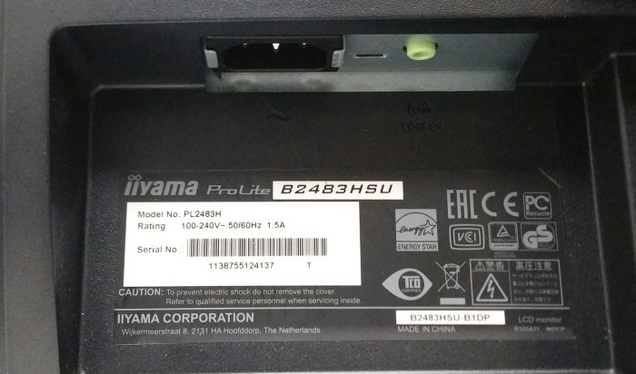 iiyama Prolite B2483HSU PL2483H 24" DVI VGA Monitor - Image 3