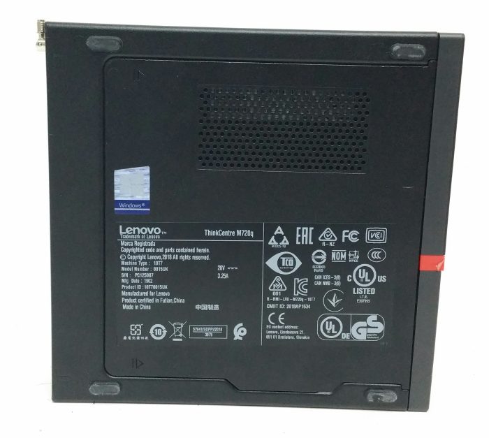 Lenovo ThinkCenter M720q 0015UK - i3 - 8100T 3.10GHz - 4GB - 128GB SSD - Windows 11 Pro - Image 4