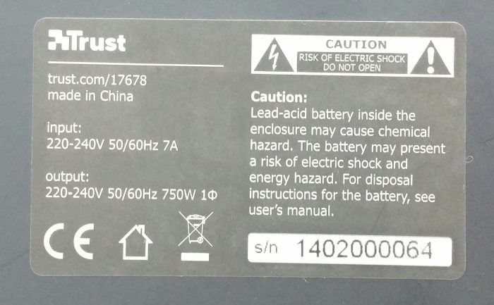 Trust 1500VA Uninterruptible Power Supply UPS - Image 3