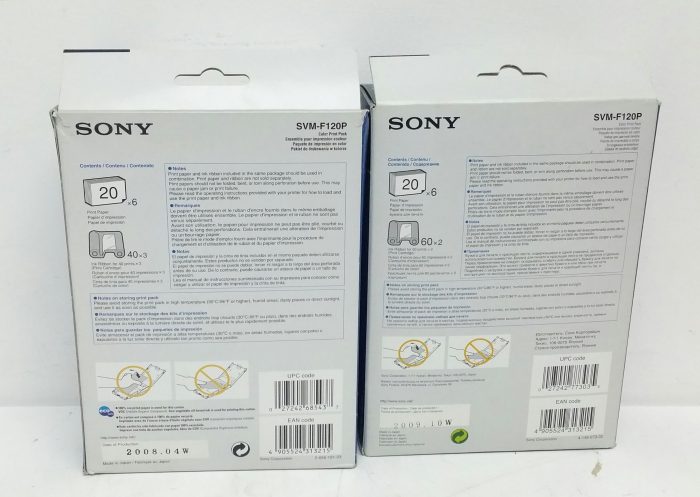Sony DPP-F Series Color Print Pack SVM-F120P 40X3 & 60x2 Digital Photo Printer Paper - Job Lot - Image 4