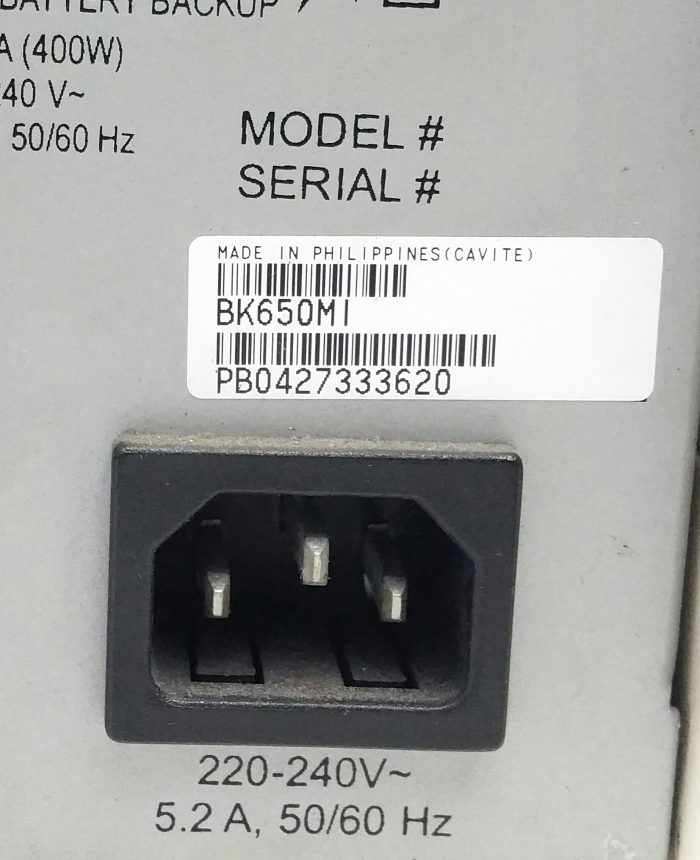 APC Back-UPS 650 BK650MI Uninterruptible Power Supply UPS - Image 3