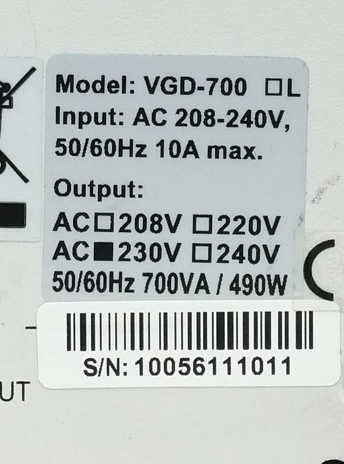 ECM PowerCom VGD-700 Uninterruptible Power Supply UPS - Image 3