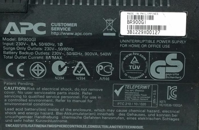 APC Back-UPS Pro 900 BR900GI Uninterruptible Power Supply UPS - Image 2