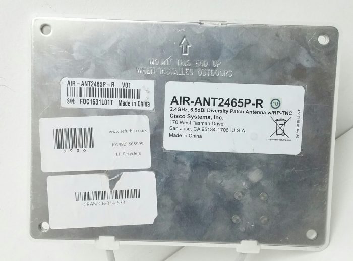 Cisco AIR-ANT2465P-R 2.4GHz, 6.5dBi Diversity Patch Antenna w/RP-TNC - Image 3