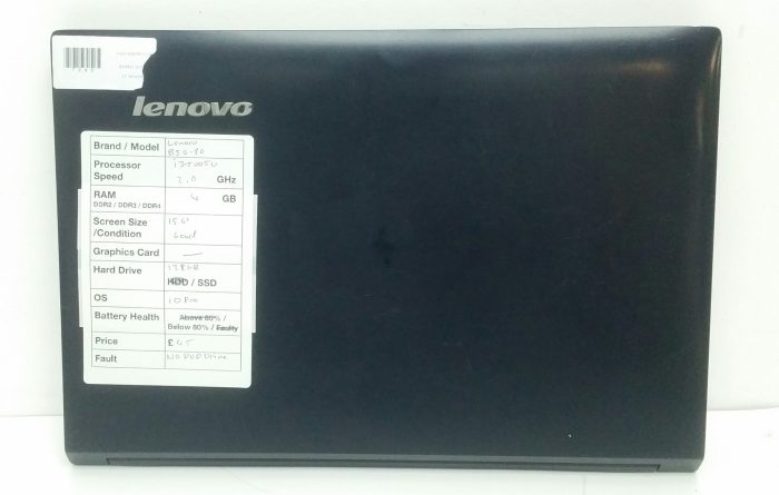 Lenovo B50-80 80EW - i3-5005U 2.0GHz - 4GB Ram - 15.6" - 128GB SSD - Windows 10 Pro - Image 3