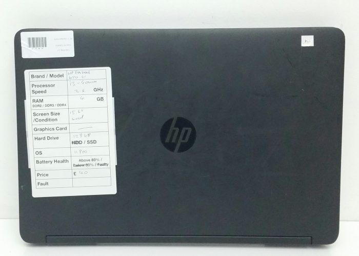 HP Probook 650 G1 - i3-4000M 2.4GHz - 4GB - 15.6" - 128GB SSD - Windows 11 Pro missing keys off keyboard - Image 3