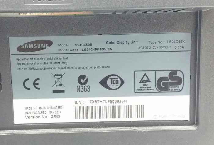 Samsung S24C450 S24C450B 24" VGA Color Display Monitor - Image 4