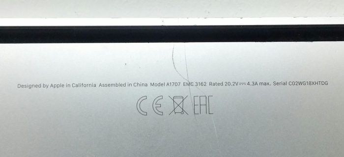 Apple MacBook Pro A1707 EMC:3162 - Intel i7-7920HQ Quad 3.1GHz - 16GB - 15" - Radeon Pro 4GB Intel HD 630 1536mb - 1TB SSD - 13 Ventura (2017) - Image 4