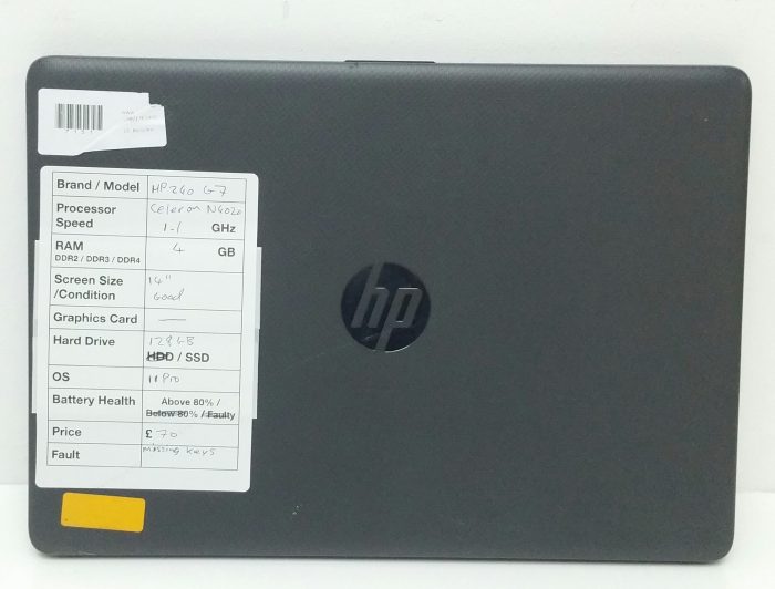 HP 240 G7 Celeron N4020 1.1GHz - 4GB Ram - 14" - 128GB SSD - Windows 11 Pro - Image 3