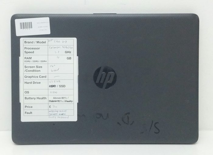 HP 240 G7 Celeron N4020 1.1GHz - 4GB Ram - 14" - 128GB SSD - Windows 11 Pro - Image 3