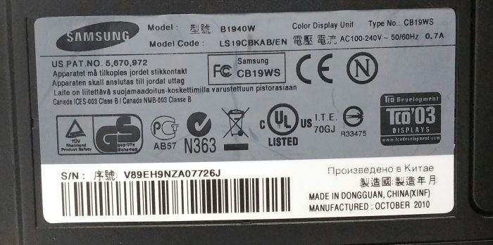 Samsung SyncMaster B1940 B1940W 19" VGA DVI Color Display Monitor - Image 3