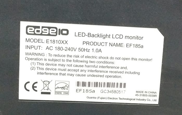 Edge10 E1810XX LED-Backlit VGA DVI 18.5" LCD Monitor - Image 3