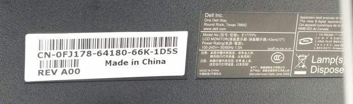 Dell E177FPc 17" VGA LCD Monitor - Image 3