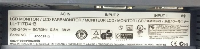 Sharp LL-T17D4-B 17" DVI VGA LCD Monitor - Image 3