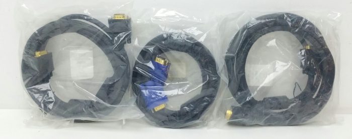 Joblot 3x Mixed Lot Of VG-352/3 & 913-5017 SVGA Cables M-M (3m x2 & 1m x1) - Image 4