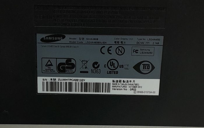Samsung SyncMaster S24A40 S24A460B 24" DVI VGA Color Display Monitor - Image 3