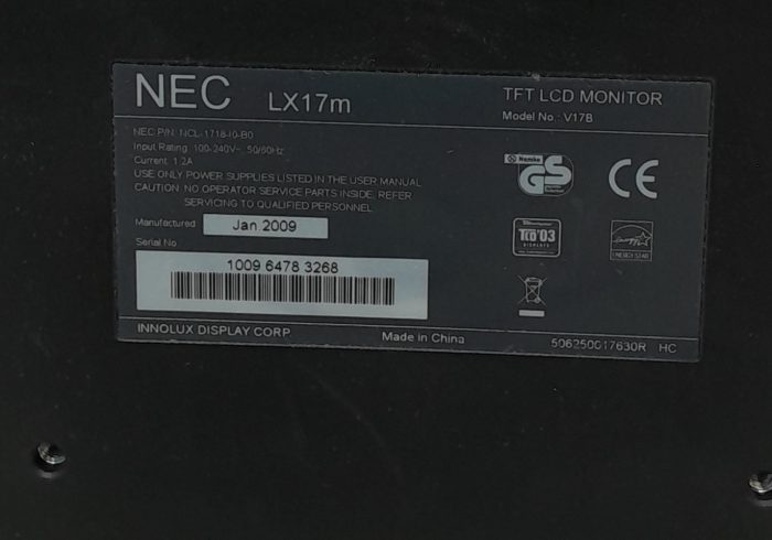 NEC Lx17m V17B 17" VGA TFT LCD Monitor - Image 3
