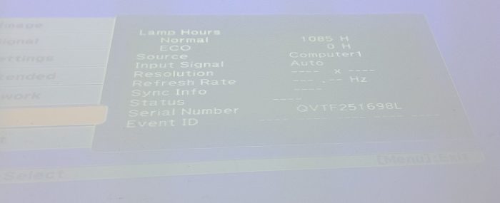 Epson EB-470 H456B HDMI VGA LCD Projector 1085 Lamp Hours Used - Image 2