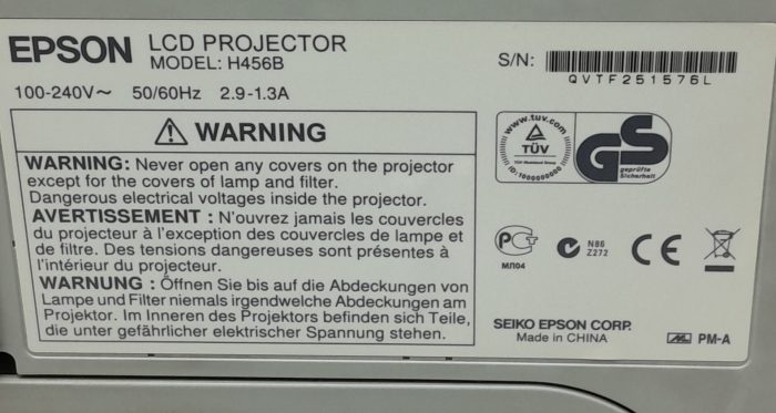 Epson EB-470 H456B HDMI VGA LCD Projector 232 Lamp Hours Used - Image 3