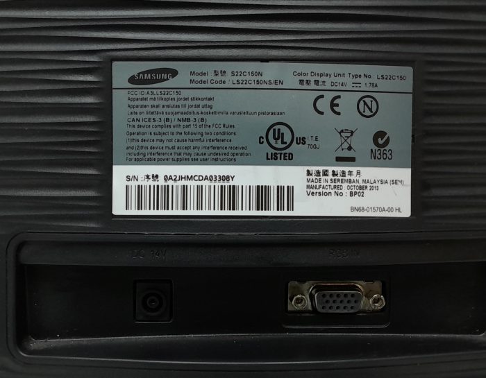 Samsung S22C150 S22C150N 21.5" VGA Color Display Monitor - Image 3