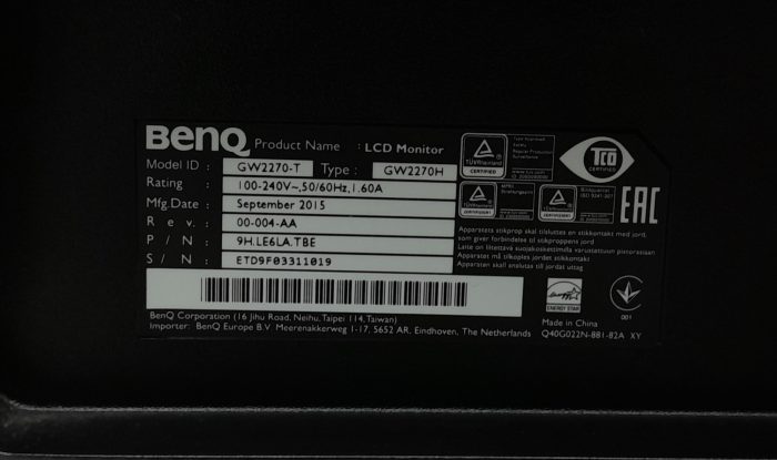 BenQ GW2270-T 21.5" HDMI VGA LCD Monitor - Image 3