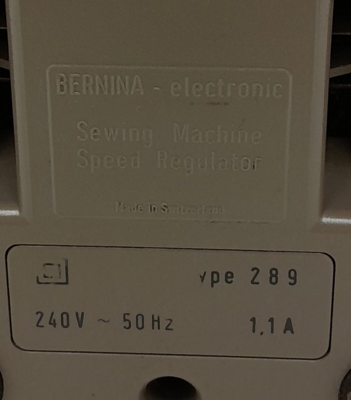 Bernina 289 Sewing Machine Speed Regulator - Image 3