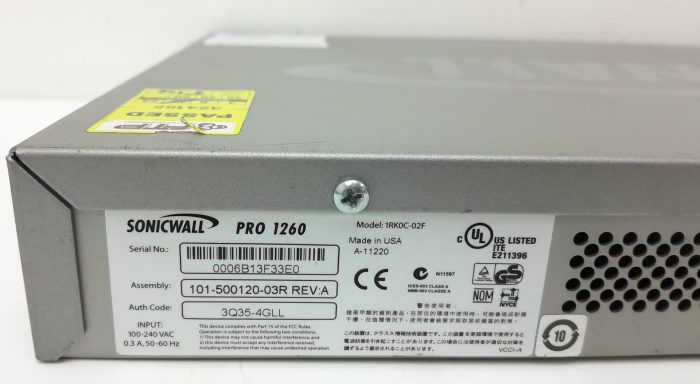 SonicWall Pro 1260 1RK0C-02F Security Appliance - Image 3