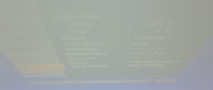 Epson EB-460 H343B LCD Projector 1032 Lamp Hours Used - Image 2