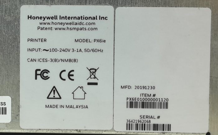 Honeywell PX6ie Thermal Printer - Image 3