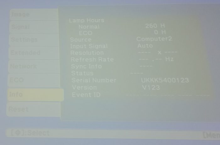 Epson EB-570 H605B HDMI VGA LCD Projector 260 Lamp Hours Used - Image 2