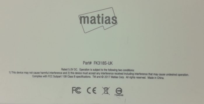 Matias FK318S-UK USB Wired Keyboard - Image 3