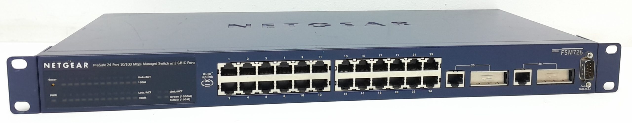 20240228_123851 Netgear ProSafe FSM726 24 Port 10/100 Managed Switch w/2 GBIC ports - Image 1