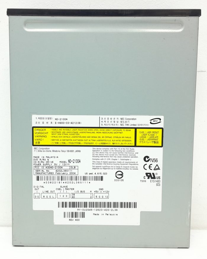 Nec ND-2100A IDE DVD R/RW & CD-R/RW Drive - Image 4