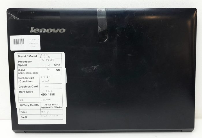 Lenovo B50-80 80EW - i3-5005U 2.0GHz - 4GB Ram - 15.6" - 128GB SSD - Windows 10 Pro - Image 3