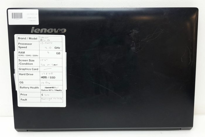 Lenovo B50-80 80EW - i3-5005U 2.0GHz - 4GB Ram - 15.6" - 128GB SSD - Windows 10 Pro - Image 3