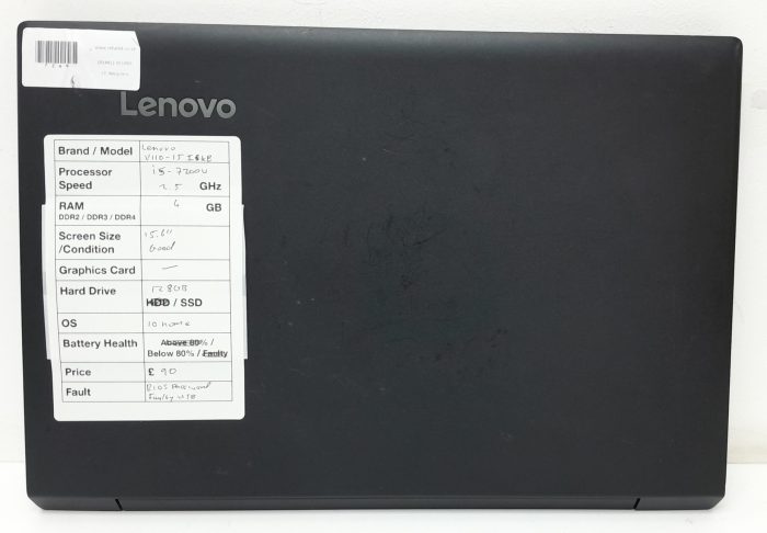 Lenovo V110-15IKB 80TH - i5-7200U 2.5GHz - 4GB Ram - 15.6" - 128GB SSD - Windows 10 Home - Image 3