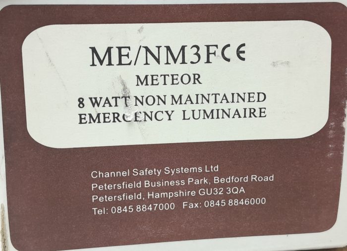 Channel ME/NM3F Meteor IP65 8W Non-Maintained Emergency Luminaire BulkHead - Image 3