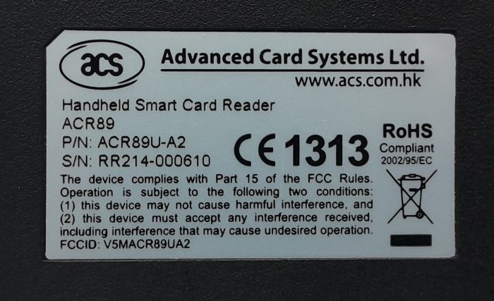 ACS ACR89 Handheld Smart Card Reader - Image 3