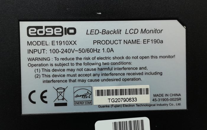 Edge10 E1910XX LED-Backlit VGA DVI 19" LCD Monitor Screen - Image 3