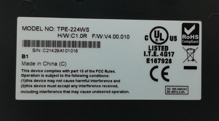 TrendNet TPE-224WS PoE Web Smart Switch - Image 3