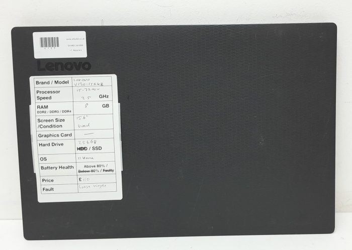 Lenovo V130-15IKB 81HN - i5-7200U 2.5GHz - 8GB Ram - 15.6" - 256GB SSD - Windows 11 Home - Image 3