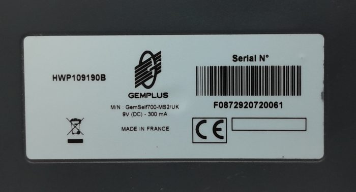 Joblot 2x GemPlus Gemself700-MS2/UK Card Terminal - Image 7