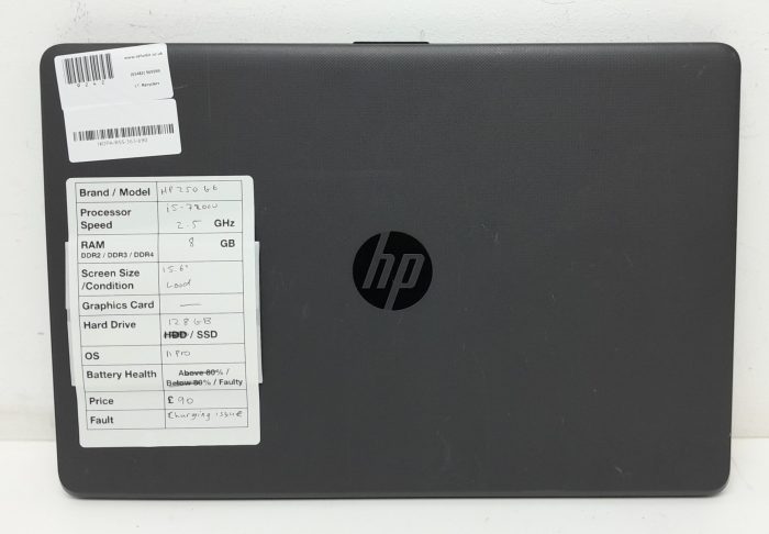HP 250 G6 - i5-7200U 2.5GHz - 8GB RAM - 15.6" - 128GB SSD - Windows 11 Pro - Image 3